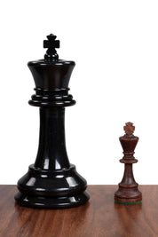 Kleines Schach- und Damespiel für draußen / Garten (König 20 cm) - Figuren + Schachfiguren + Schachbrett