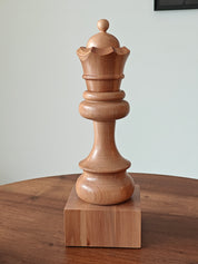 Wooden Chess Trophie - White Queen (35 cm height)