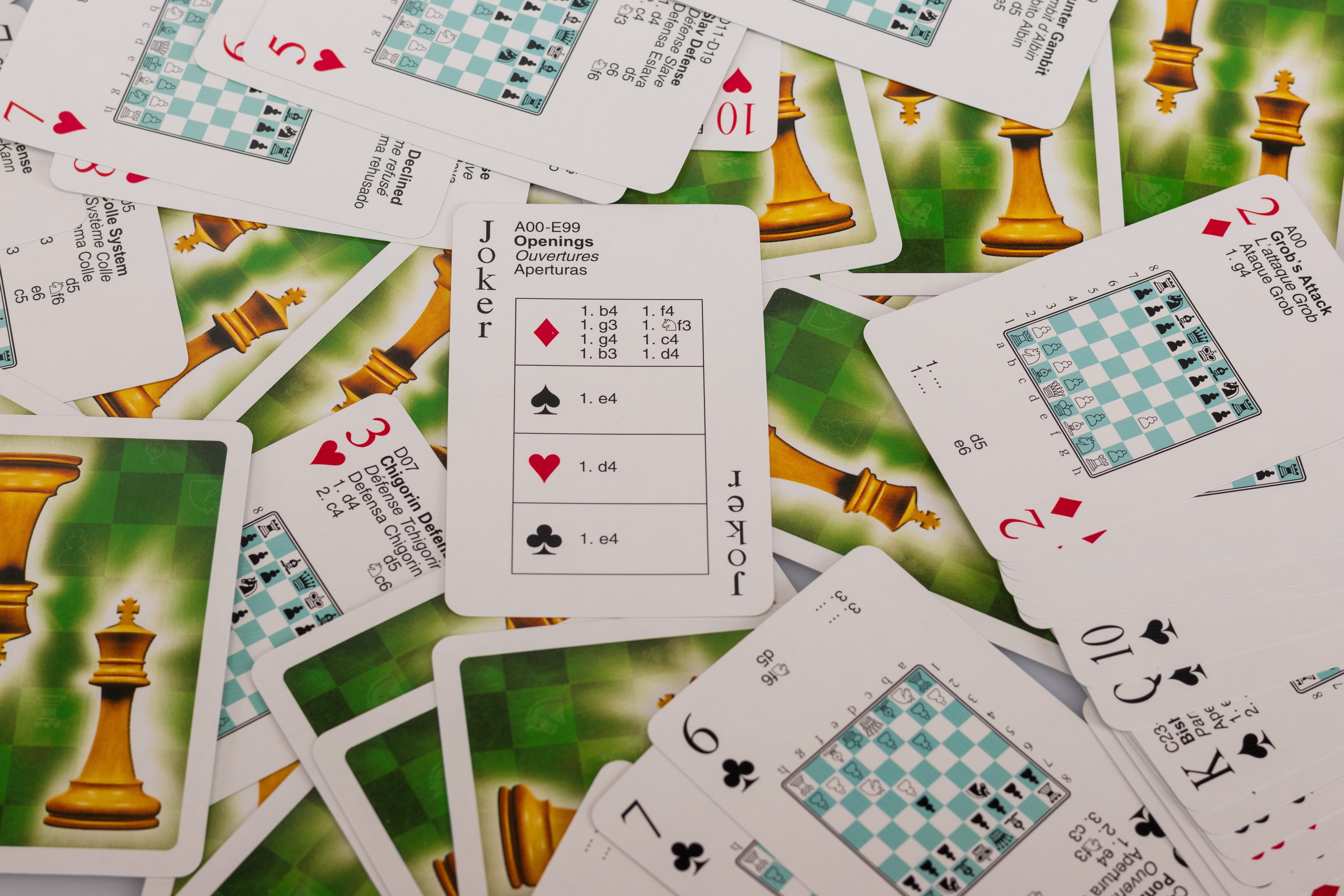 Schachspielkarten - finden Sie die beliebtesten Debüts heraus! - Schachspielkarten - finden Sie die beliebtesten Debüts heraus!