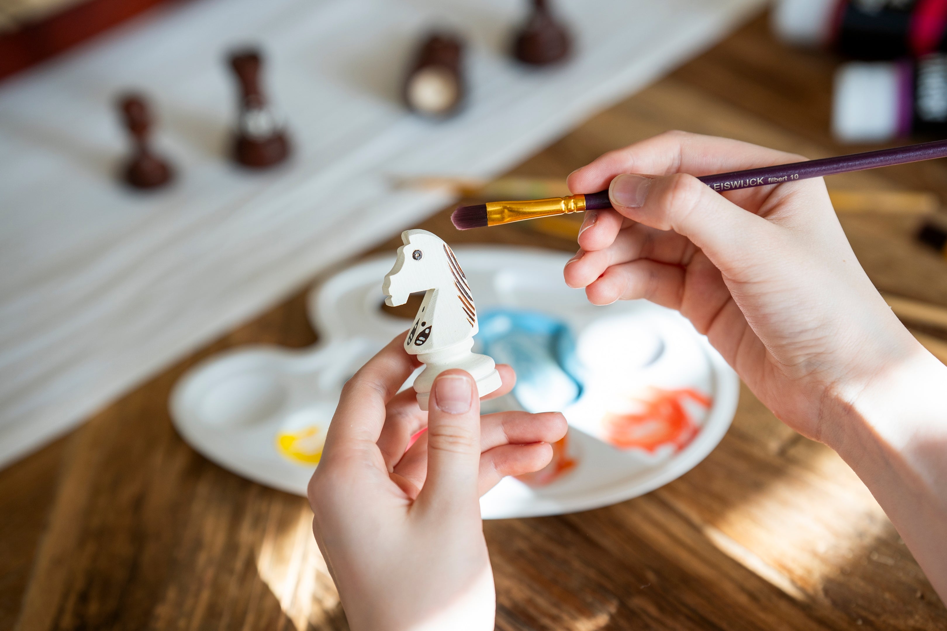 Schachkoffer zum Selbstbemalen und Zusammenbauen (48x48cm) - DIY Schachkunst - e99b36ee1fc04129075206750bd41c84