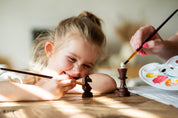 Rohe Schachfiguren #5 zum Selbstbemalen - DIY künstlerische Schachfiguren