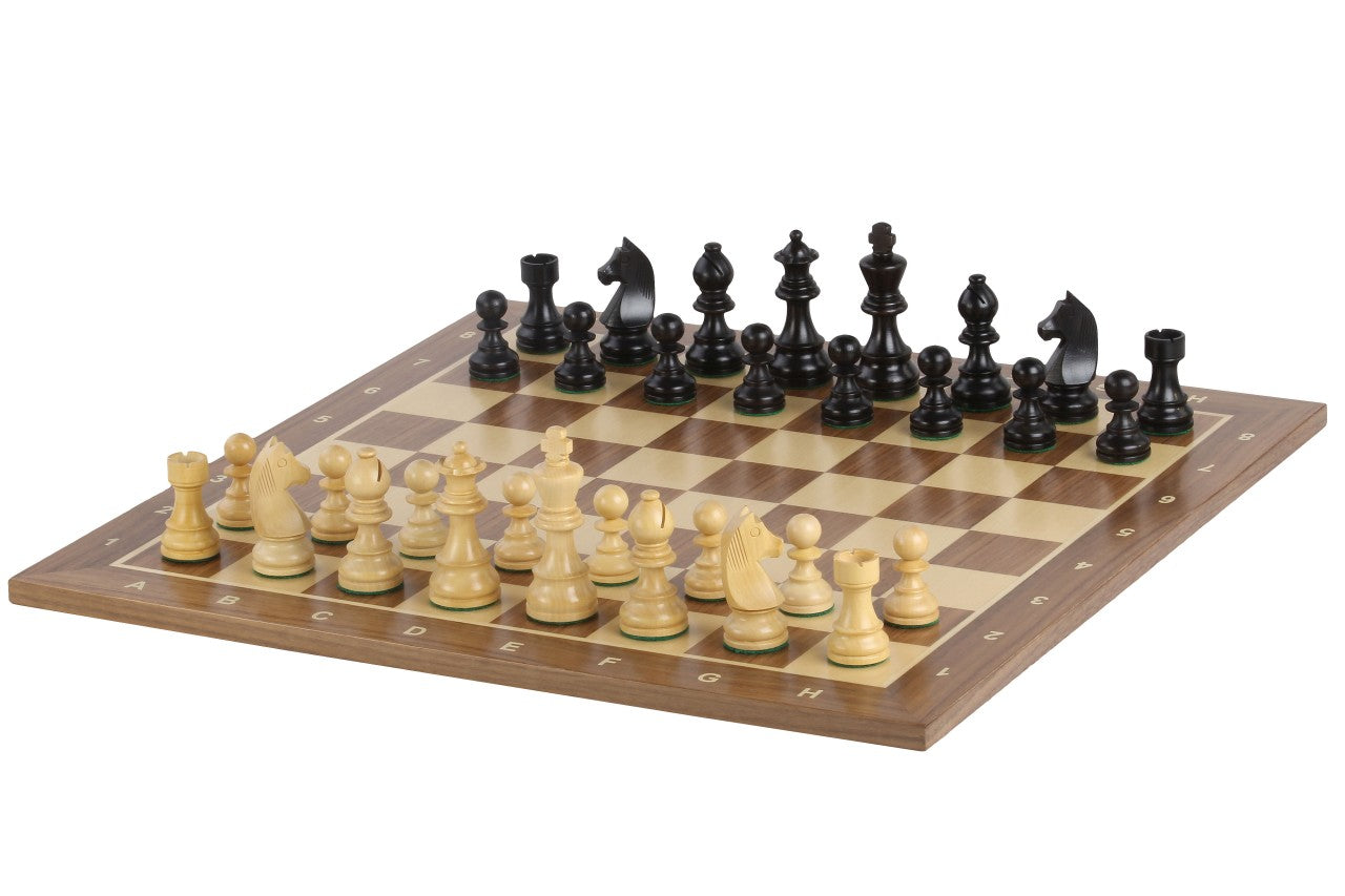 Zeitloses Schachspiel - Schachbrett (Feld 58mm), Figuren (König 96mm) - 2e0fa6fd7033fcf7d3ebe2337be278c4
