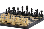 Französisches Lardy Schachspiel (Replik) - Schachbrett (50 mm Feld), Figuren (90 mm König)