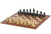Zeitloses Schachspiel - Schachbrett (Feld 50 mm), Figuren (König 90 mm)-NurSchach