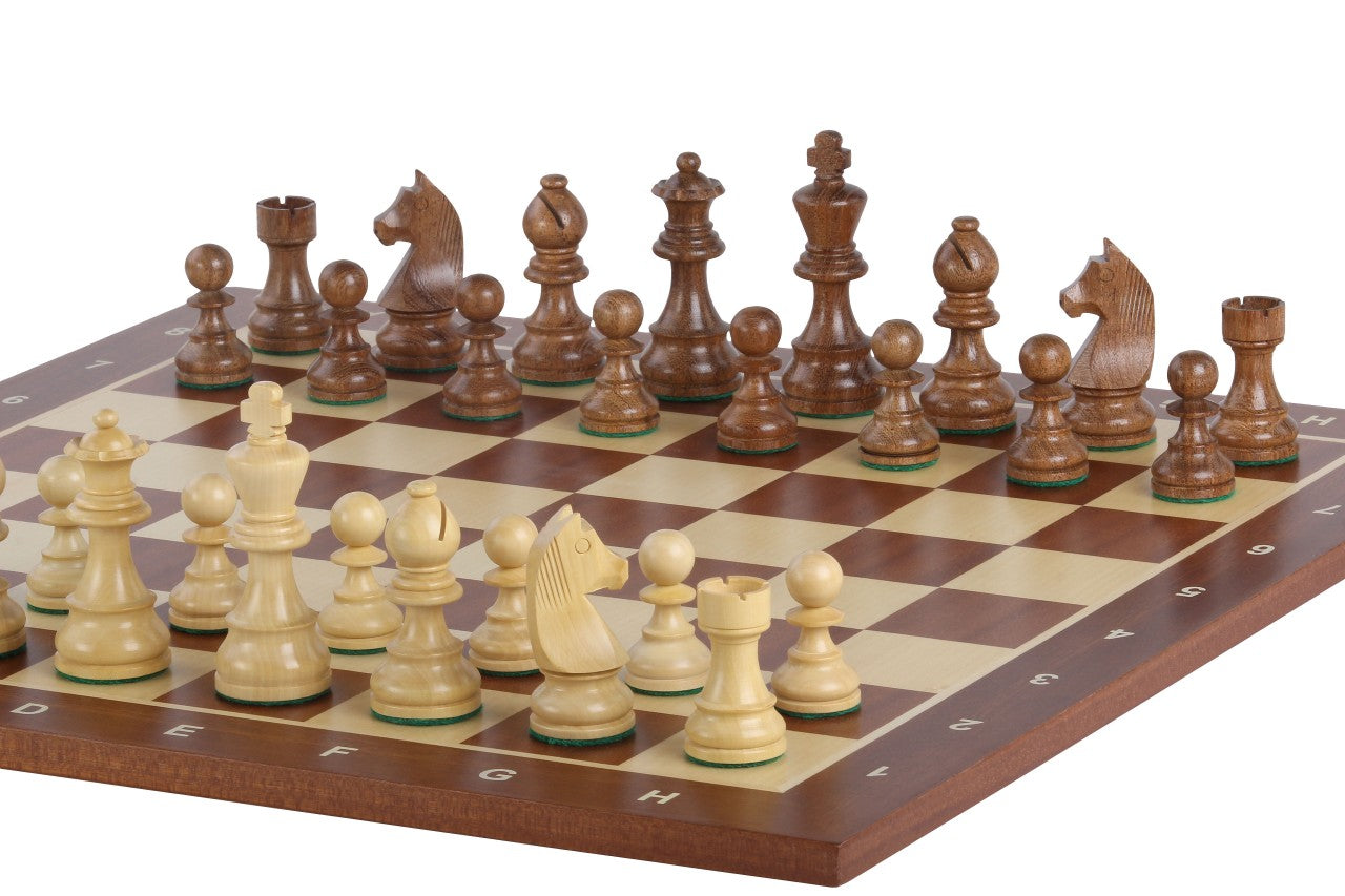 Tournament chess set No. 6 - 58mm board + German Knight 3.75" pieces - c13005c51b97145f106d0013235c9f85