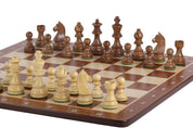 Turnierschach-Set Nr. 6 - 58mm Brett + Deutsche Ritter 3,75" Figuren-NurSchach