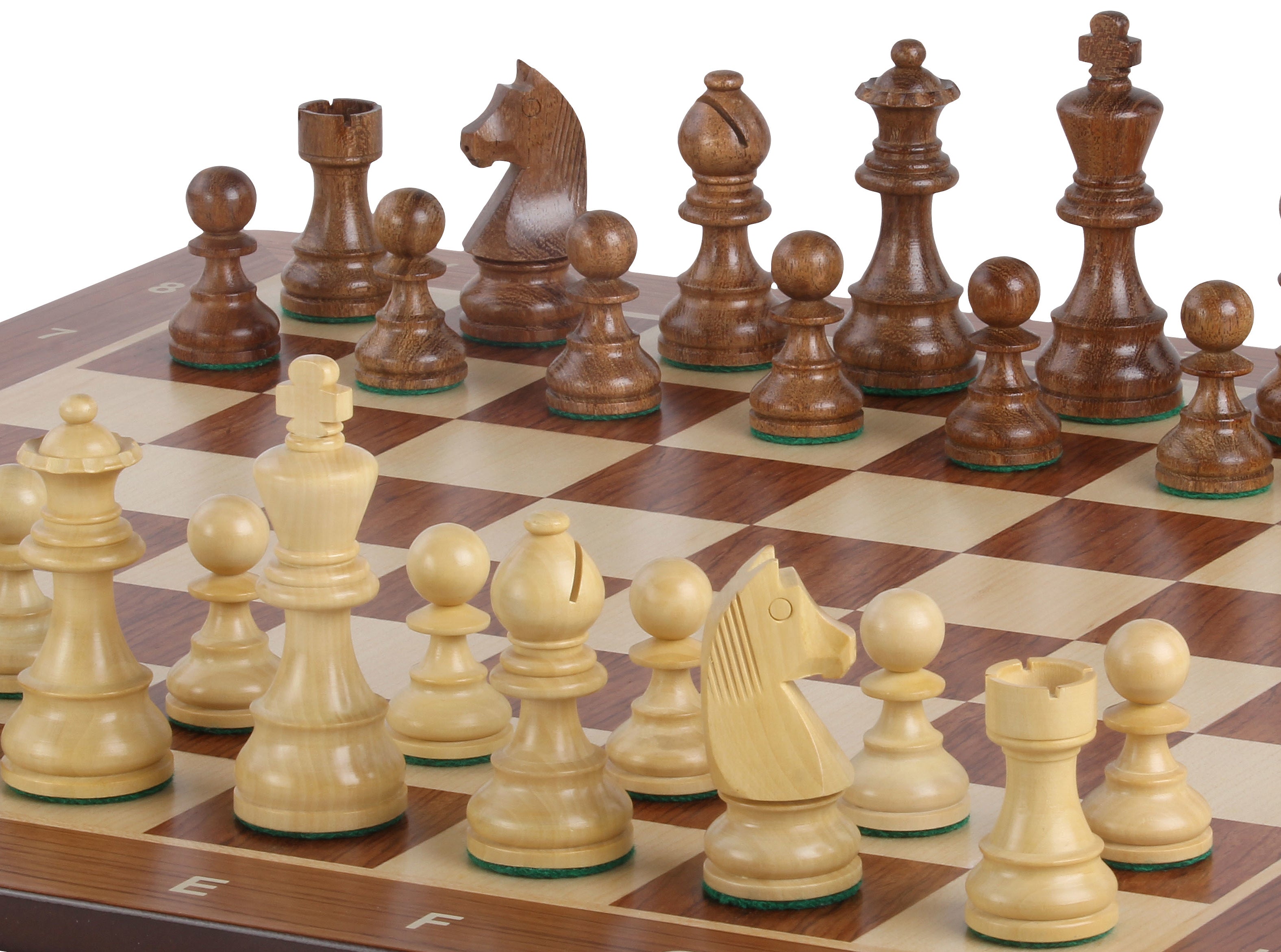 Turnierschach-Set Nr. 5 - 50mm Brett + Deutsche Ritter 3,5" Figuren - 9fd5965f4e5c8653b02eecd41c0724d9