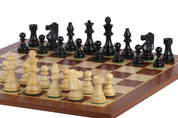 No6 Sapele-Schachbrett+3.75" Französische Ebonisierte Figuren
