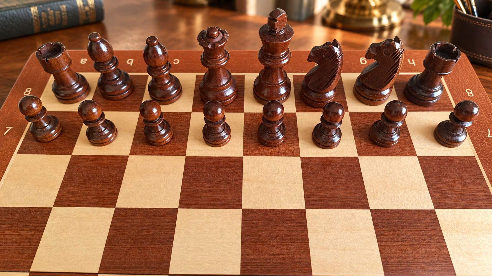 Wooden magnetic chess set + wooden checkers (38x38cm) - Wooden magnetic chess set + wooden checkers (38x38cm)