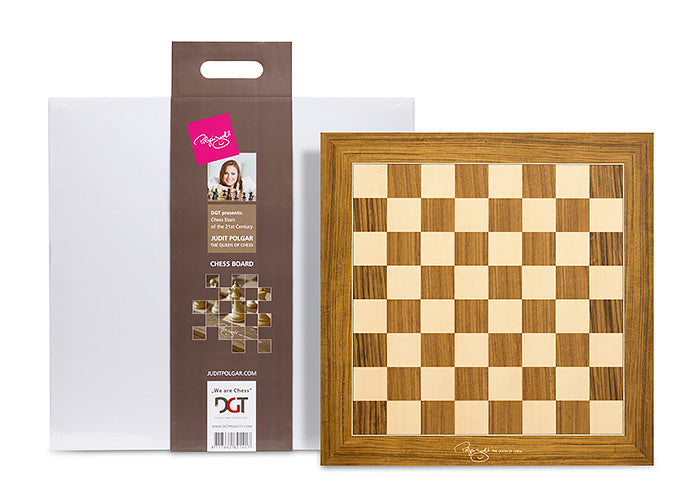 Judit Polgar Deluxe Holz-Schachbrett (55 mm Feld) - Judit Polgar Deluxe Holz-Schachbrett (55 mm Feld)