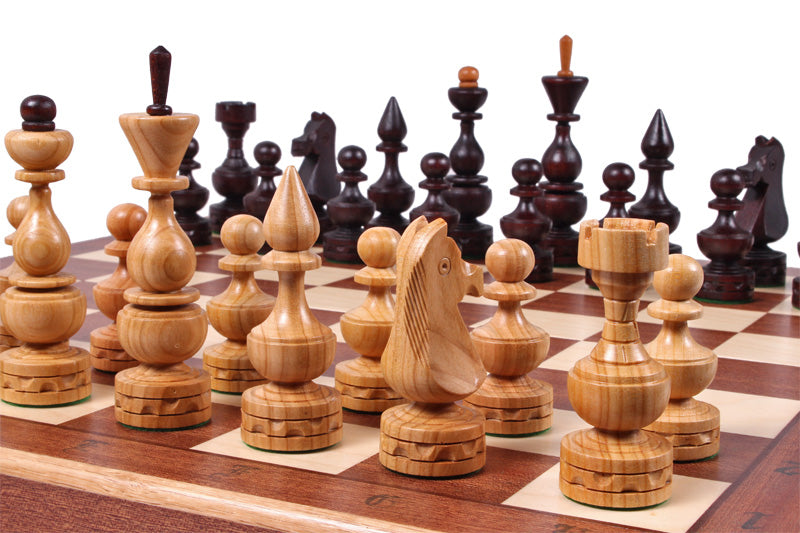 Schach-Debüt großes Schachspiel Intarsienarbeit 48 x 48 cm - Schach-Debüt großes Schachspiel Intarsienarbeit 48 x 48 cm