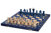 Massives Schach AMBASADOR BLUE (54cm)