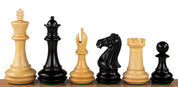 Champfered Base Ebony Chess Figures 4.25 inches