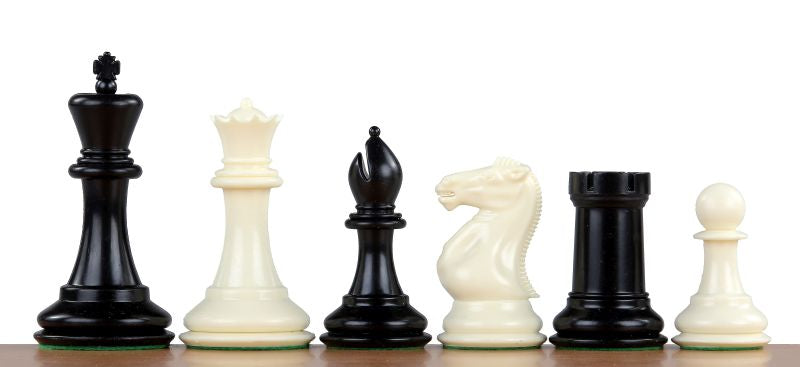 Exklusive Staunton Schachfiguren Nr. 6, weiß/schwarz, metallbeschwert (König 95 mm) - Exklusive Staunton Schachfiguren Nr. 6, weiß/schwarz, metallbeschwert (König 95 mm)