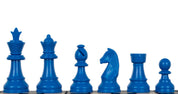 Staunton Schachfiguren 6, Kunststoff (König 95 mm) - blau