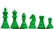 Staunton Schachfiguren 6, Kunststoff (König 95 mm) - grün