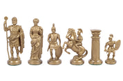 Römisches Reich stilisierte Schachfiguren, schwarz und gold (König 98 mm)