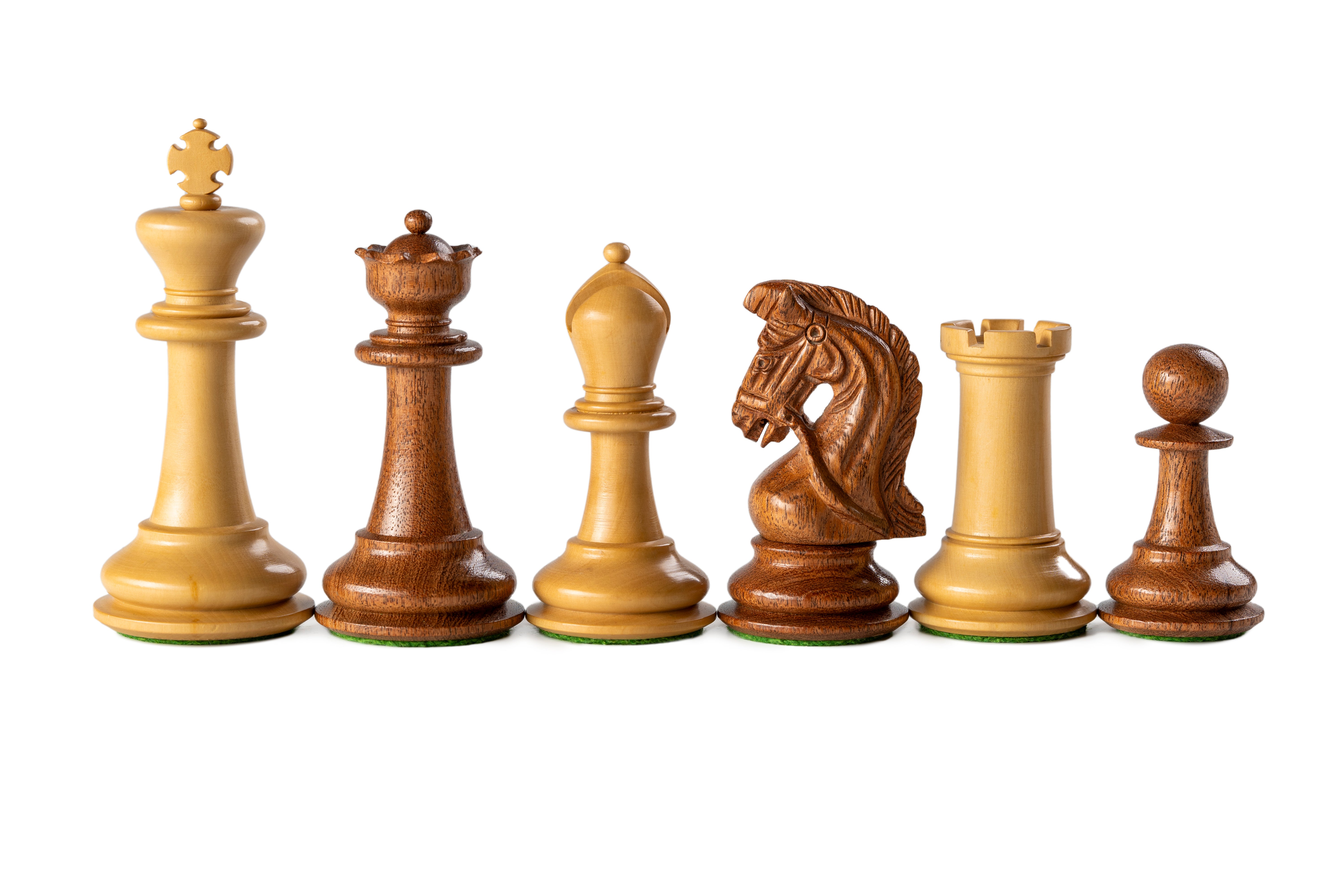 Sultan-Schachfiguren 4 Zoll Akazie/Sanddorn - Sultan-Schachfiguren 4 Zoll Akazie/Sanddorn