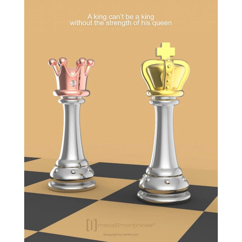 Eleganter Schach-Anhänger Meta[l]morphose - König - Eleganter Schach-Anhänger Meta[l]morphose - König