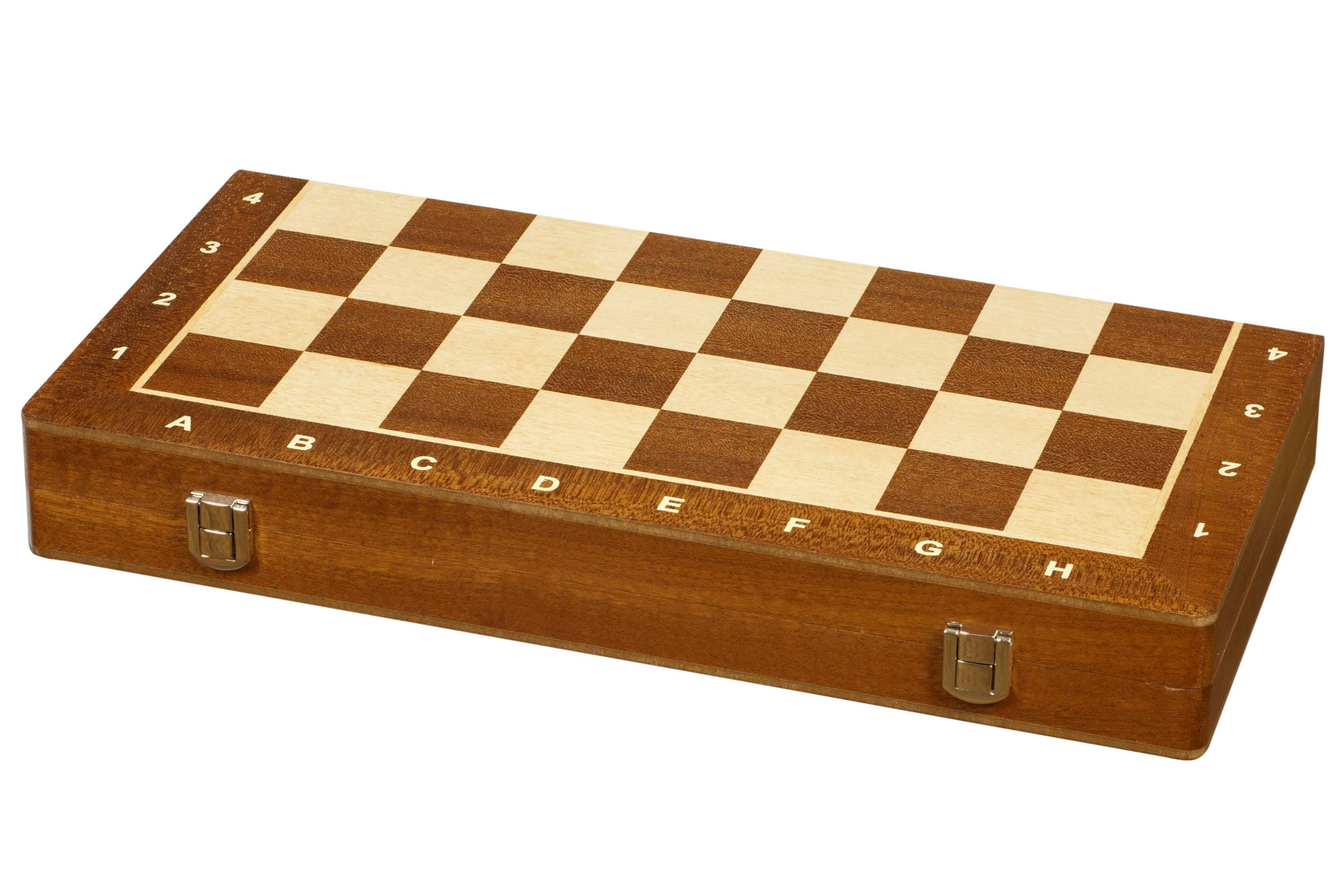 Eingelegter Schachbrettkasten für Schachfiguren mit Königshöhe bis 90-96 mm - Eingelegter Schachbrettkasten für Schachfiguren mit Königshöhe bis 90-96 mm