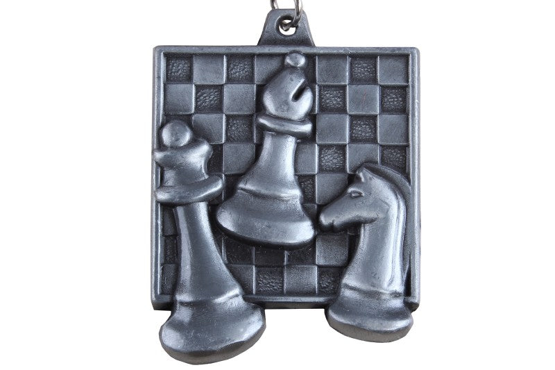Quadratische Schachmedaille - Silber - Quadratische Schachmedaille - Silber