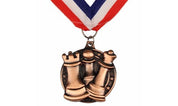 Medalla de ajedrez redonda - dorada
