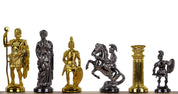 Schachfiguren ROMAN golden/braun, metallisch/gewichtet