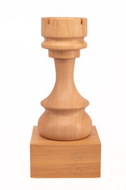 Schachpokal aus Holz - Weißer Turm