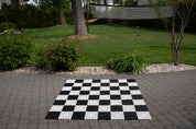 PVC Gummiertes Vinyl-Schachbrett. 8" Quadrate
