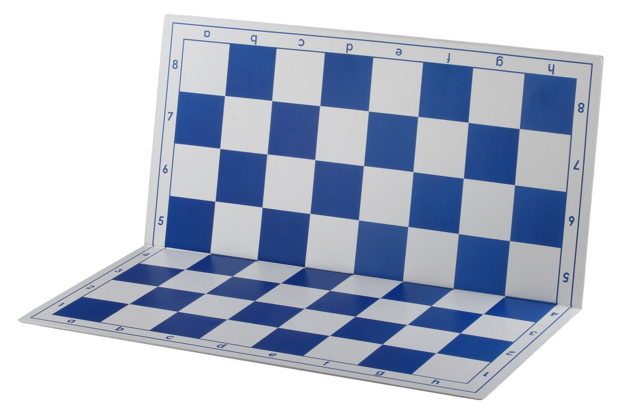 Kunststoff-Faltschachbrett 6, weiß und blau - Kunststoff-Faltschachbrett 6, weiß und blau