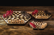 Schachset für drei Spieler - groß (54x47cm)