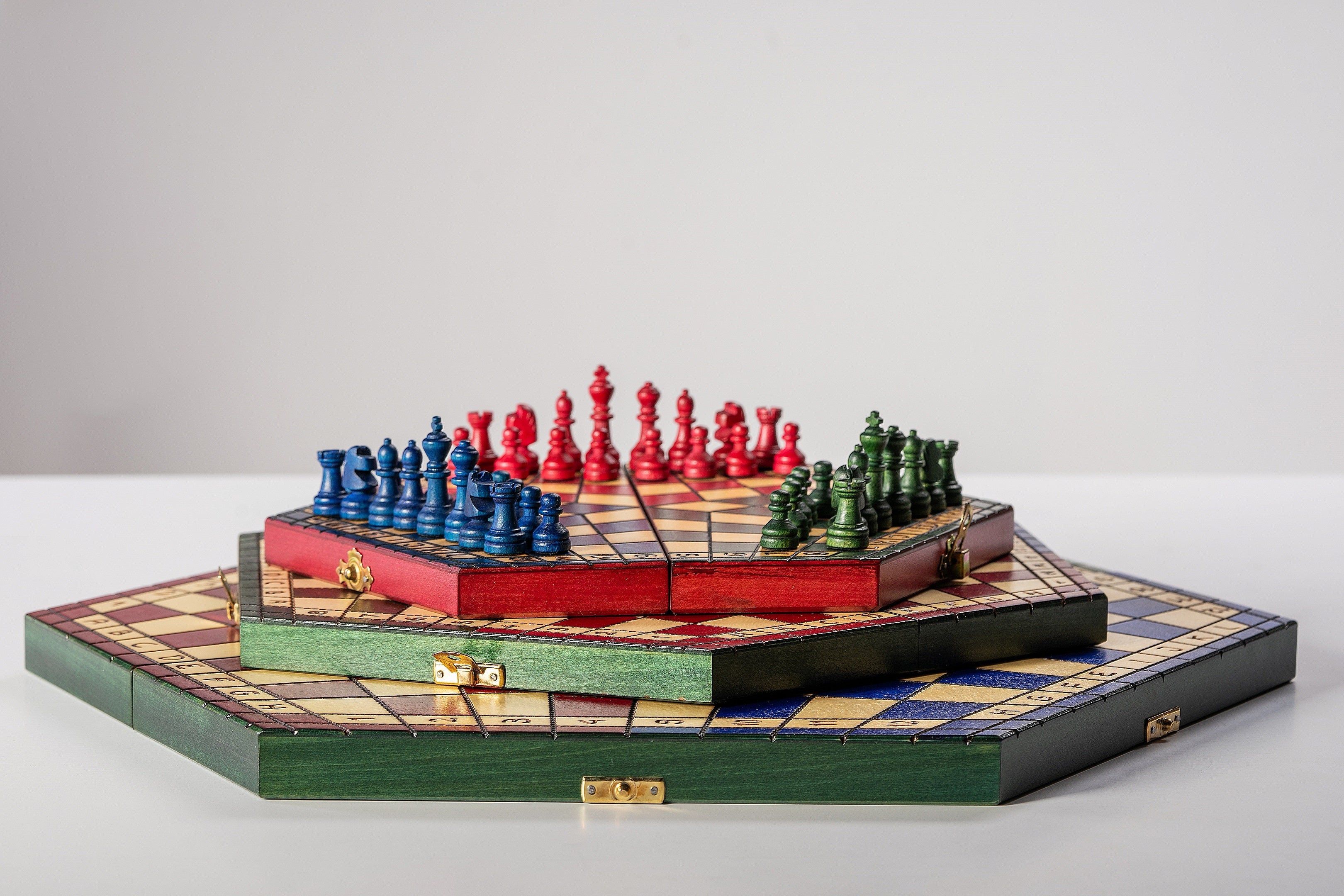 Drei-Spieler-Schach - groß (Trikolore) - Drei-Spieler-Schach - groß (Trikolore)
