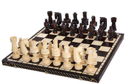 CEZAR LARGE Schach (85x85cm) Geschnitzt