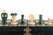 MITTLERES KÖNIGLICHES SCHACH (35x35cm) Farbe grün