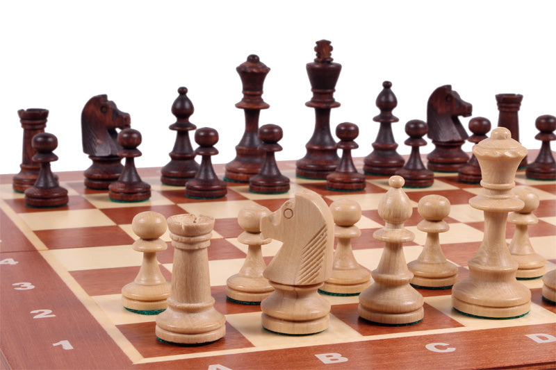 Tournament Chess No. 4 (42x42cm) ein wunderschönes Set von geschnitzten Holzschachfiguren - als Geschenk für Kinder und Erwachsene - Tournament Chess No. 4 (42x42cm) ein wunderschönes Set von geschnitzten Holzschachfiguren - als Geschenk für Kinder und Erwachsene