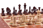 Tournament Chess No. 4 (42x42cm) ein wunderschönes Set von geschnitzten Holzschachfiguren - als Geschenk für Kinder und Erwachsene