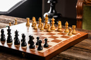 TOURNAMENT No5 intarsy GERMAN KNIGHT EBONISED 3,5" pieces
