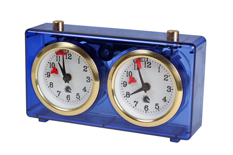 CLASSIC kleine Kunststoffuhr, blau transparent - CLASSIC kleine Kunststoffuhr, blau transparent