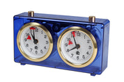 CLASSIC kleine Kunststoffuhr, blau transparent
