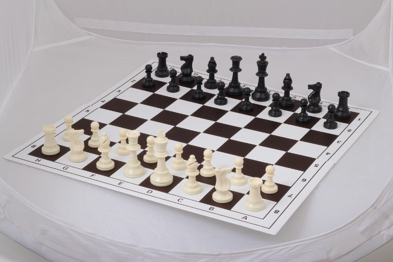 Juego de ajedrez - figuras de plástico DCP03G (rey 96 mm) + tablero de ajedrez plegable de plástico con campo de 57 mm - Juego de ajedrez - figuras de plástico DCP03G (rey 96 mm) + tablero de ajedrez plegable de plástico con campo de 57 mm