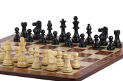 No5 Padauk Chessboard+ 3.5" French Ebonised pieces