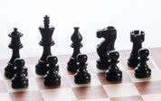 Juego de ajedrez: tablero de madera (casillas de 45 mm) + piezas American Classic de 3"