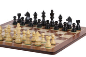 Zeitloses Schachspiel - Schachbrett (Feld 50 mm), Figuren (König 90 mm)