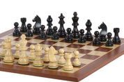 Zeitloses Schachspiel - Schachbrett (Feld 50 mm), Figuren (König 90 mm)